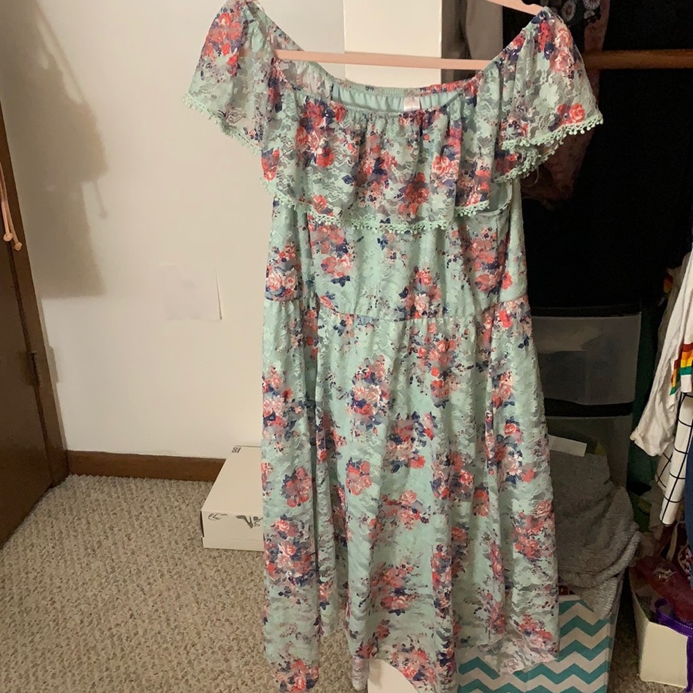 Off the shoulder floral dress